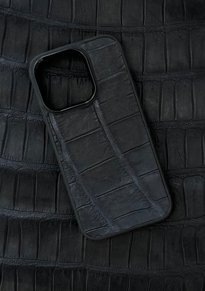 Coque en Crocodile MidnightBlue