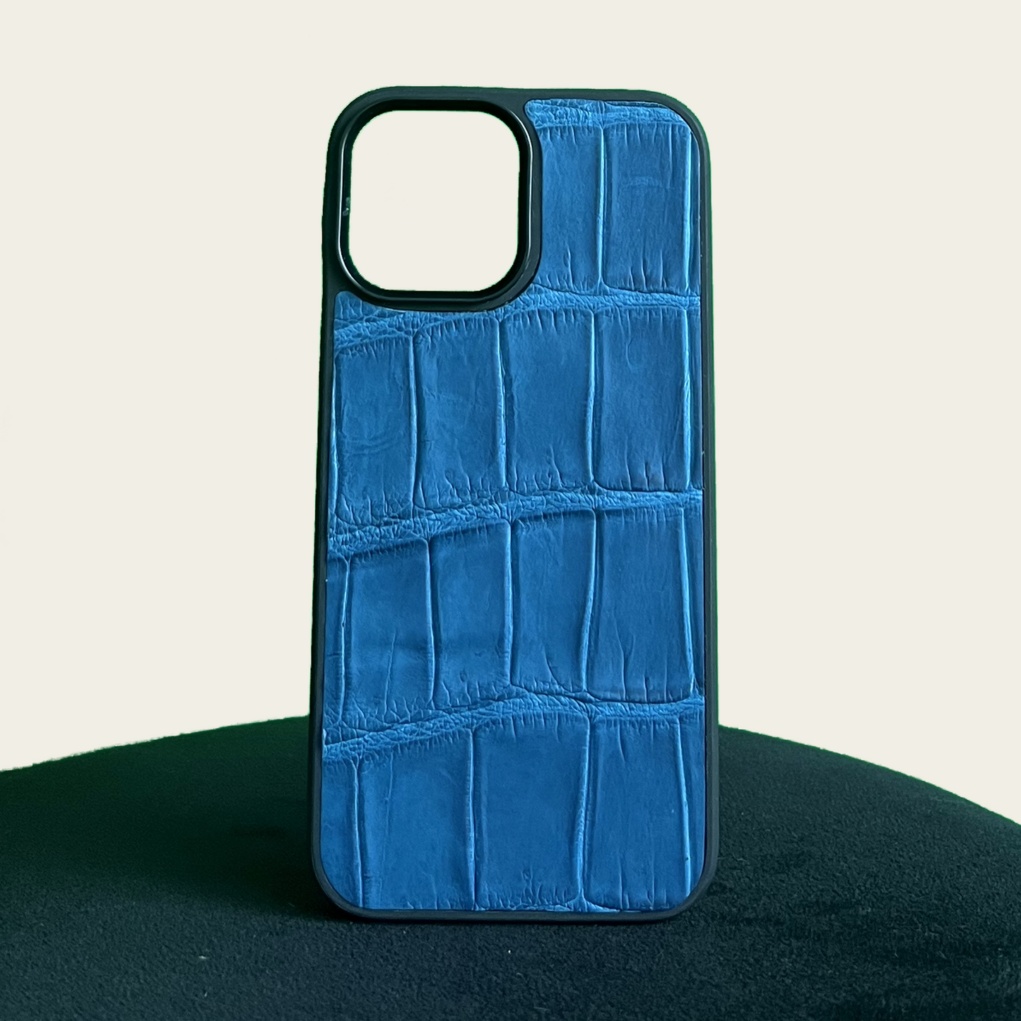 Coque en Crocodile Azur