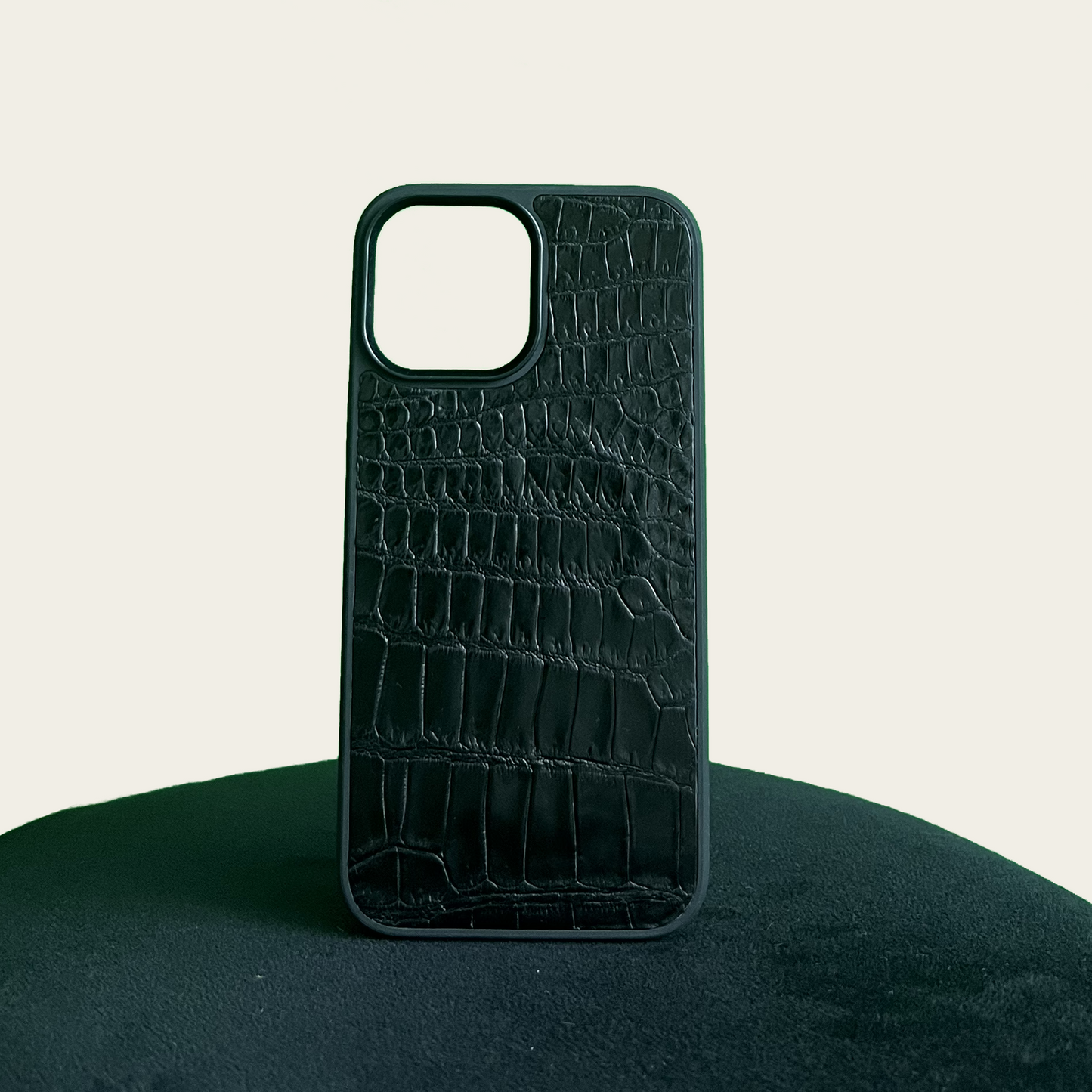 Coque en Crocodile DeepBlack