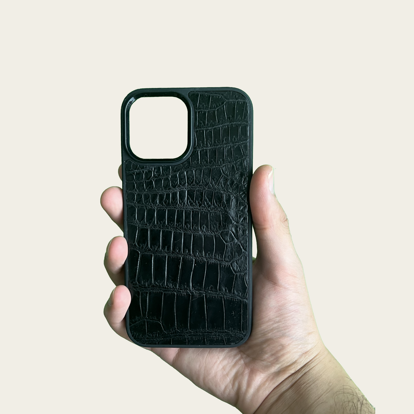 Coque en Crocodile DeepBlack