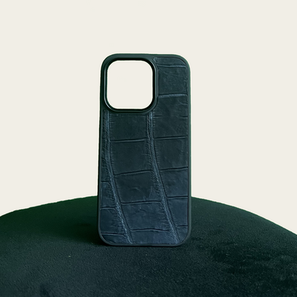 Coque en Crocodile MidnightBlue