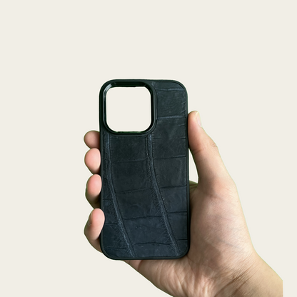 Coque en Crocodile MidnightBlue